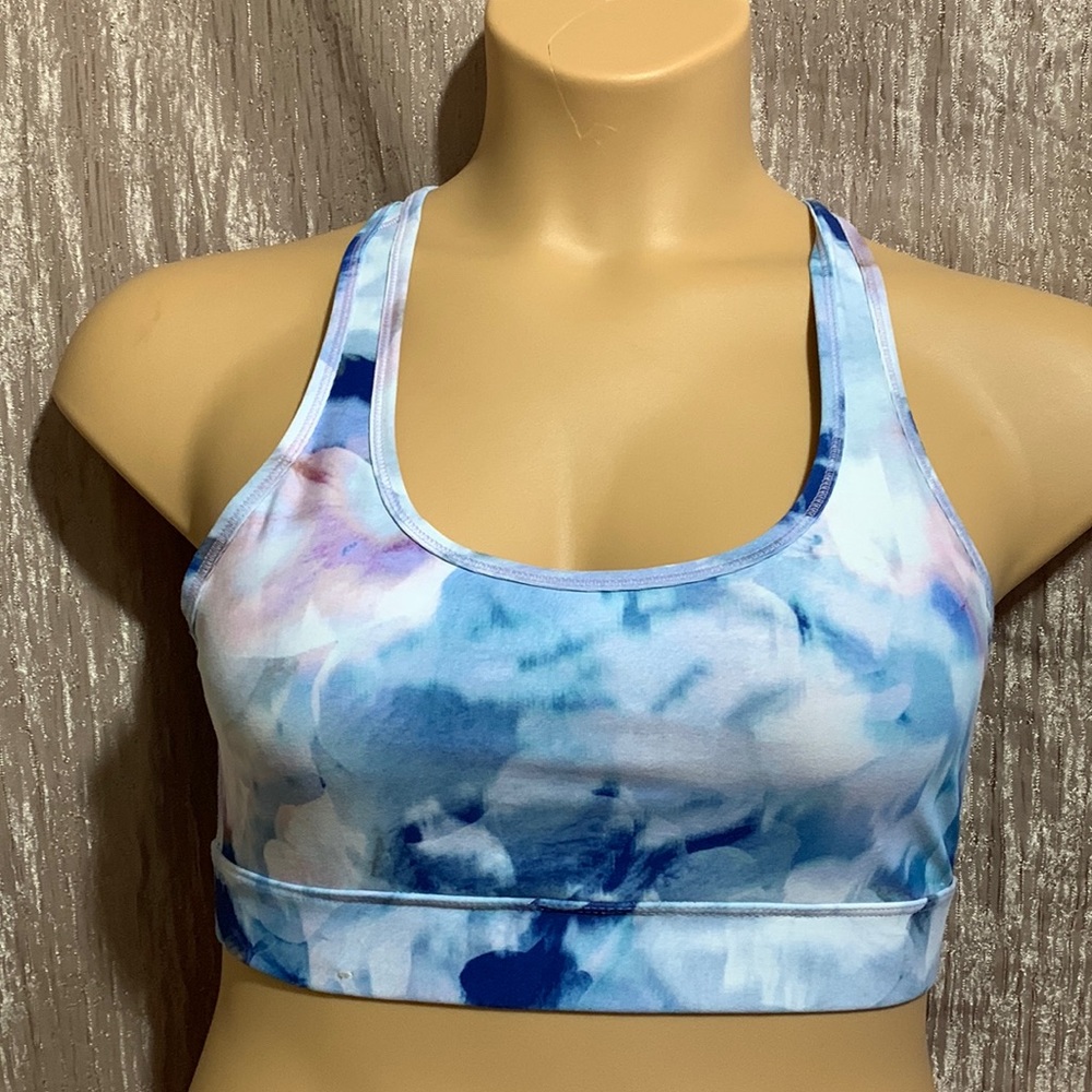 Live Love Dream Sports Bra Blue Purple White M Razorback